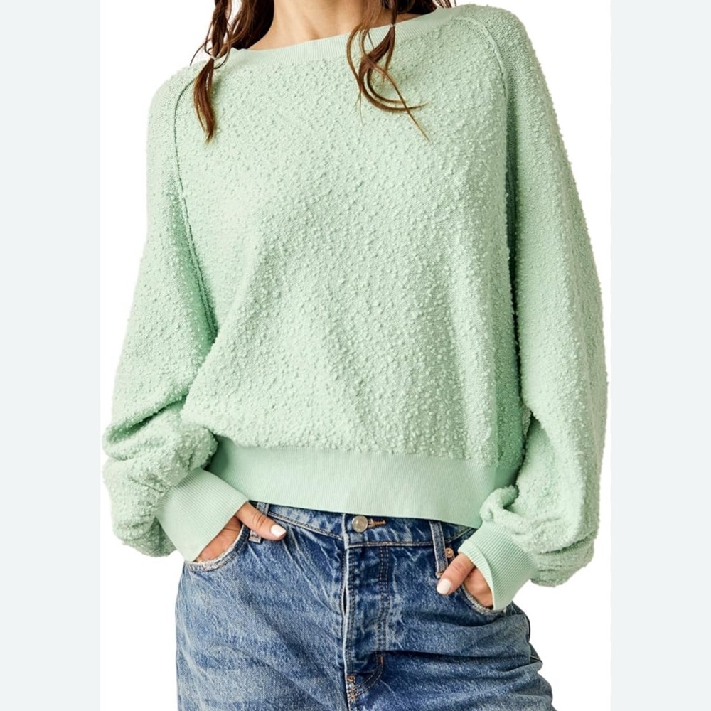 Free People Mint Pullover